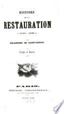 Histoire de la Restauration 1814 - 30