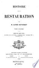 Histoire de la Restauration