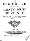 Histoire de la sainte église de Vienne