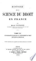Histoire de la science du droit en France
