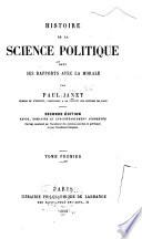 Histoire de la science politique dans ses rapports avec la morale