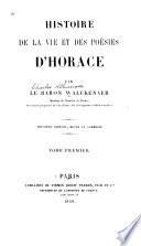 Histoire de la vie et des poésies d'Horace