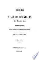 Histoire de la ville de Bruxelles
