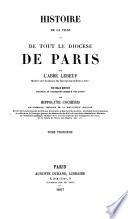 Histoire de la ville et de tout le diocèse de Paris