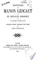 Histoire de Manon Lescaut et du chevalier desgrieux