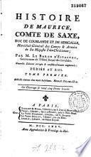Histoire de Maurice, comte de Saxe