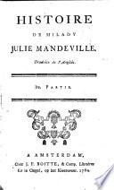 Histoire de milady Julie Mandeville