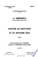 Histoire de Petit-Popo et du royaume guin (1934)