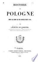 Histoire de Pologne depuis les temps les plus reculés jusqu'à 1840
