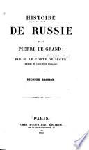 Histoire de Russie et de Pierre le Grand