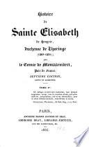 Histoire de Sainte Elisabeth de Hongrie, duchesse de Thuringe