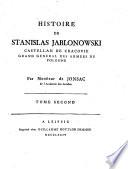 Histoire de Stanislas Jablonowski, Castellan de Cracovie, Grand General des Armees de Pologne