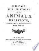 Histoire des animaux, d'Aristote, avec la traduction française par M. Camus