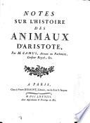 Histoire des animaux d'Aristote