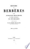 Histoire des Berbères et des dynasties musulmanes de l'Afrique septentrionale