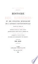 Histoire des Berbères et des dynasties musulmanes de l'Afrique Septentrionale