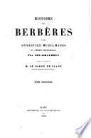 Histoire des Berbères et des dynasties musulmanes de l'Afrique septentrionale
