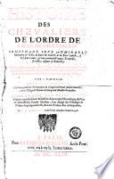 Histoire des chevaliers de l'ordre de St. Jean de Hierusalem