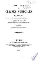 Histoire des classes agricoles en France