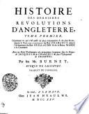 Histoire Des Dernieres Revolutions D'Angleterre