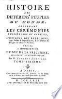 Histoire des différens peuples du monde