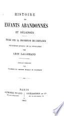 Histoire des enfants abandonnés et délaissés