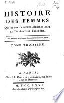 Histoire des femmes qui se sont rendues célébres dans la littérature Françoise