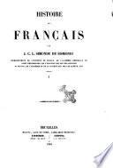 Histoire des français par J.C.L. Simonde de Sismondi
