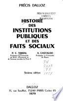 Histoire des institutions publiques et des faits sociaux
