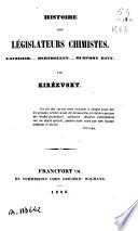 Histoire des législateurs chimistes