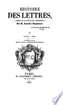 Histoire des lettres - cours de litteratures comparees- 2. ed. rev. corr. et augm
