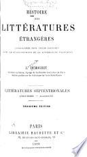 Histoire des littératures étrangères considérées dans leurs rapports avec le développement de la littérature française. Littératures septentrionales. Angleterre-Allemagne