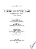 Histoire des métiers d'art