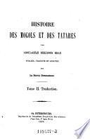 Histoire des Mogols et des Tatares: Traduction