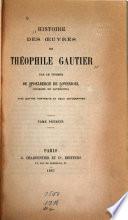 Histoire des oeuvres de Théophile Gautier