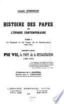 Histoire des papes de l'époque contemporaine