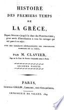Histoire des premiers temps de la Grece, depuis Inachus jusqu'a la chute de Pisistratides ... Avec des tableaux genealogiques (etc.)