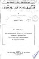 Histoire des prolétaires depuis les temps les plus reculés