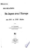 Histoire des relations du Japon avec l'Europe aux XVIe et XVIIe siècles