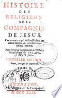 Histoire des religieux de la Compagnie de Jésus