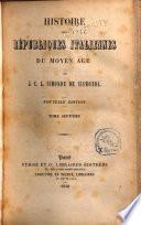 Histoire des républiques italiennes du Moyen Âge