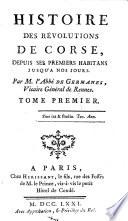 Histoire Des Révolutions De Corse, Depuis Ses Premiers Habitans Jusqu'A Nos Jours. 1 (1771)