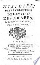 Histoire des révolutions de l'empire des Arabes
