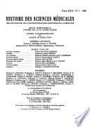 Histoire des sciences médicales