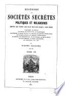 Histoire des sociétés secrètes, politiuqes et religieuses