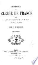Histoire du clergé de France