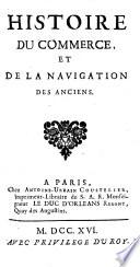 Histoire du commerce et de la navigatione des anciens