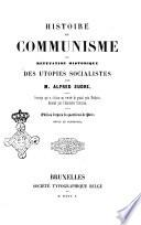 Histoire du communisme, ou réfutation historique des utopies socialistes par Alfred Sudre