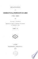 Histoire du diocèse et de la principauté de Liège, 1724-1852