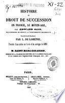 Histoire du droit de successions en France, au moyen-age